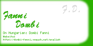 fanni dombi business card